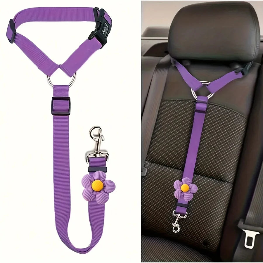 Cinturón de Seguridad Ajustable para Perros | Viajes Seguros en Auto
