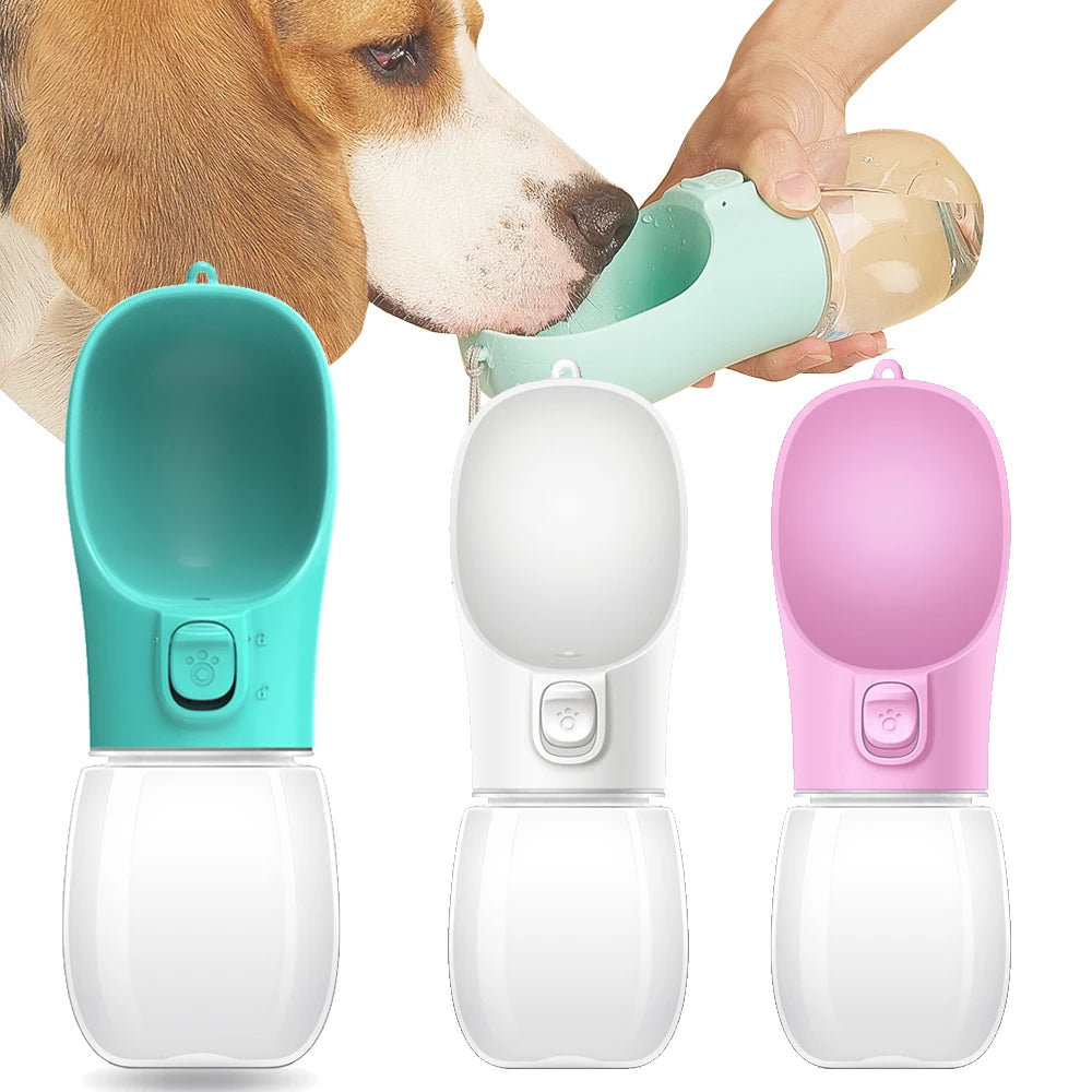 🐶 Botella de Agua Portátil para Perros 300 ml, 350 ml y 550 ml | Bebedero Antiderrame para Paseos y Viajes