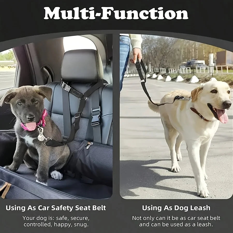 Cinturón de Seguridad para Perros Ajustable | Viaja Seguro con tu Mascota