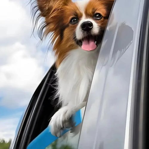 Ventana Feliz — Reposacabezas para Perros en Auto