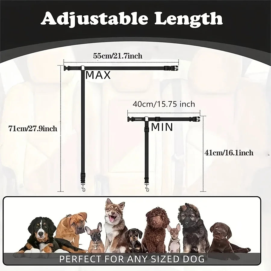 Cinturón de Seguridad para Perros Ajustable | Viaja Seguro con tu Mascota