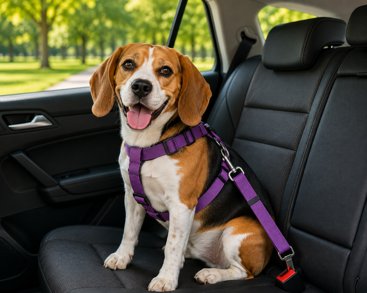 Cinturón de Seguridad Ajustable para Perros | Viajes Seguros en Auto